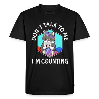 Ne me parlez pas, je compte - T-shirt Premium bio Homme - noir - Devant - Nico (187cm)