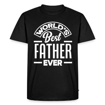 Papa Père Cadeau de la fête des pères - T-shirt Premium bio Homme - noir - Devant - Nico (187cm)