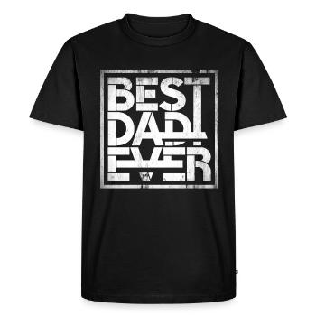 Papa Père Cadeau de la fête des pères - T-shirt Premium bio Homme - noir - Devant - Nico (187cm)