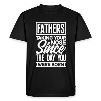 Papa Père Cadeau de la fête des pères - T-shirt Premium bio Homme - noir - Devant - Nico (187cm)