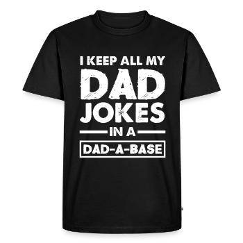 Papa Père Cadeau de la fête des pères - T-shirt Premium bio Homme - noir - Devant - Nico (187cm)