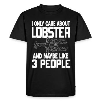 Homard et peut-être comme 3 personnes - T-shirt Premium bio Homme - noir - Devant - Nico (187cm)