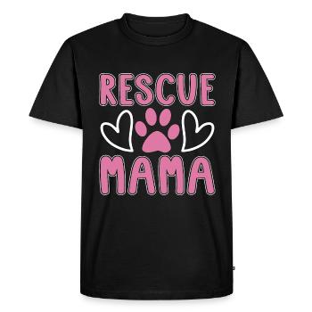 Animal Rescue Rescue Mama Adoption Animal Rescuer - Men's Premium Organic T-Shirt - black - Front - Nico (187cm)