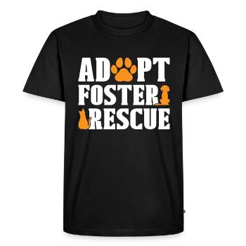 Animal Rescue Adopt Foster Adoption Animal Rescuer - Men's Premium Organic T-Shirt - black - Front - Nico (187cm)