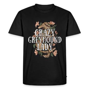 Greyhound Crazy Greyhound Lady Greyhound Racer - T-shirt Premium bio Homme - noir - Devant - Nico (187cm)