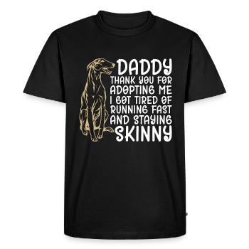 Greyhound Racing Daddy Merci Greyhound Racer - T-shirt Premium bio Homme - noir - Devant - Nico (187cm)