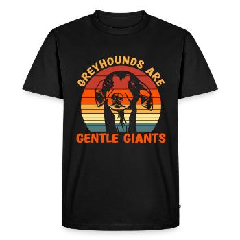 Greyhound Racing Greyhounds Retro Greyhound Racer - T-shirt Premium bio Homme - noir - Devant - Nico (187cm)