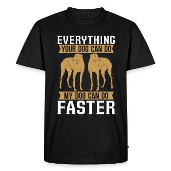 Greyhound Racing tout votre Greyhound Racer - T-shirt Premium bio Homme - noir - Devant - Nico (187cm)