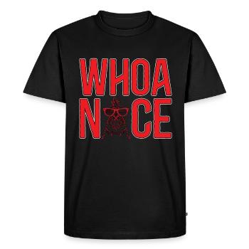coq whoa gentil poulet fermier amant de coq - T-shirt Premium bio Homme - noir - Devant - Nico (187cm)