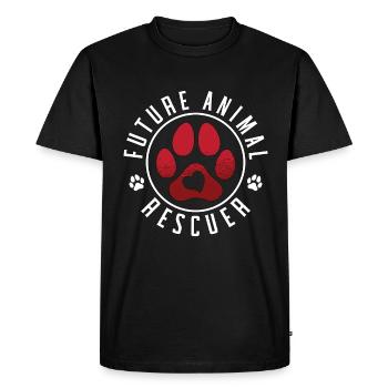 Animal Rescue Future Animal Adopt Animal Rescuer - Men's Premium Organic T-Shirt - black - Front - Nico (187cm)