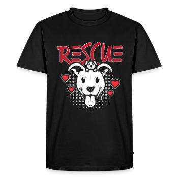 Sauvetage d’animaux Refuge pour animaux Sauveteur d’animaux - T-shirt Premium bio Homme - noir - Devant - Nico (187cm)