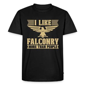 Fauconnerie J’aime Fauconnerie Faucon Whisperer Fauconnier - T-shirt Premium bio Homme - noir - Devant - Nico (187cm)