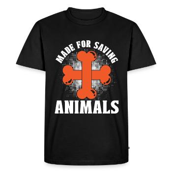 Animal Welfare Made For Saving Adopt Animal Worker - Men's Premium Organic T-Shirt - black - Front - Nico (187cm)