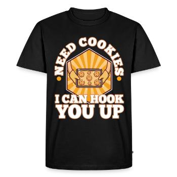 Need cookies i can hook you up - Men's Premium Organic T-Shirt - black - Front - Nico (187cm)