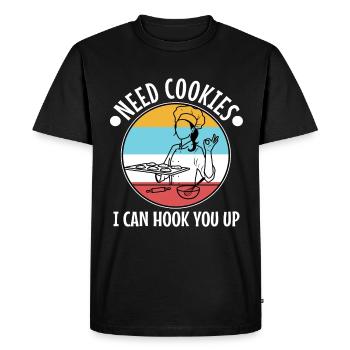 Need cookies i can hook you up - Men's Premium Organic T-Shirt - black - Front - Nico (187cm)