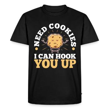 Need cookies i can hook you up - Men's Premium Organic T-Shirt - black - Front - Nico (187cm)