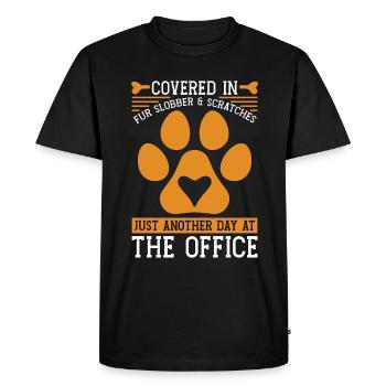Veterinary Covered In Fur Vet Student Veterinarian - Men's Premium Organic T-Shirt - black - Front - Nico (187cm)