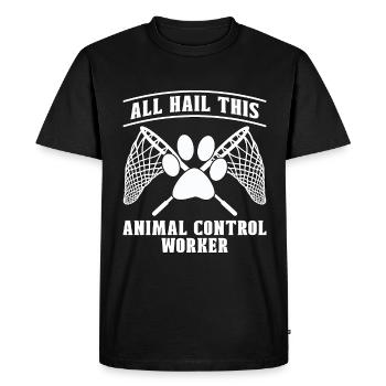 Animal Officer All Hail This Rescue Animal Officer - T-shirt Premium bio Homme - noir - Devant - Nico (187cm)