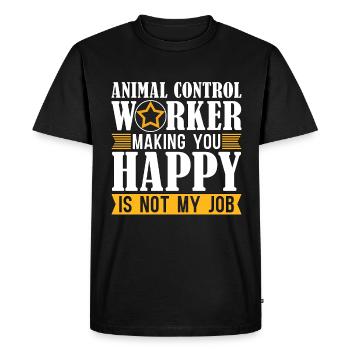 Animal Officer Animal Control Rescue Dog Officer - Men's Premium Organic T-Shirt - black - Front - Nico (187cm)