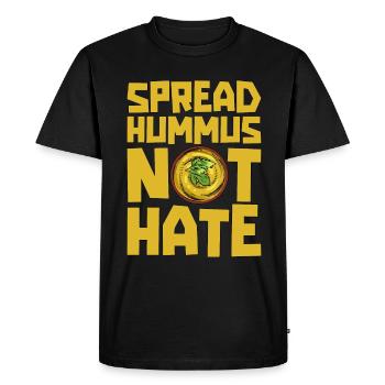 Chef végétalien Spread Houmous Veggies Amateurs de légumes Chefs végétaliens - T-shirt Premium bio Homme - noir - Devant - Nico (187cm)