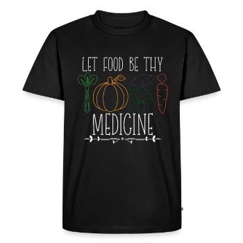 Chef végétalien Let Food Be Thy Plant Based Chefs végétaliens - T-shirt Premium bio Homme - noir - Devant - Nico (187cm)