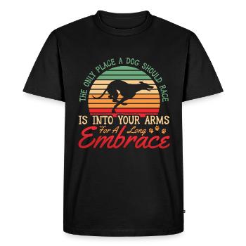 Greyhound Racing Le seul endroit où un coureur de lévriers - T-shirt Premium bio Homme - noir - Devant - Nico (187cm)