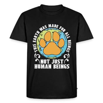 Abandoned Pets This Earth Is Made Pet Animal Lover - Men's Premium Organic T-Shirt - black - Front - Nico (187cm)