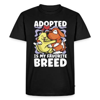 Abandoned Pets Adopted Is My Shelters Animal Lover - Men's Premium Organic T-Shirt - black - Front - Nico (187cm)