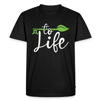 Le régime cétogène est la clé de la vie Aliments sains Keto Lover - T-shirt Premium bio Homme - noir - Devant - Nico (187cm)
