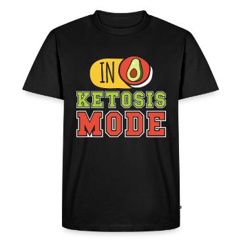 Ketogenic Diet In Ketosis Mode Healthy Eating Keto - Men's Premium Organic T-Shirt - black - Front - Nico (187cm)