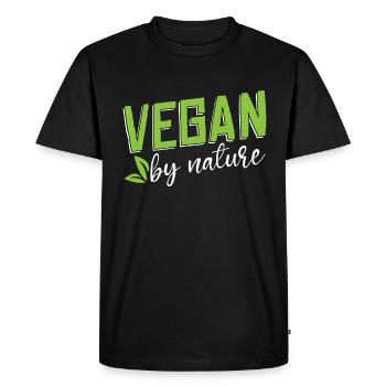 Vegan Diet Vegan By Nature Healthy Eating Meatless - Men's Premium Organic T-Shirt - black - Front - Nico (187cm)