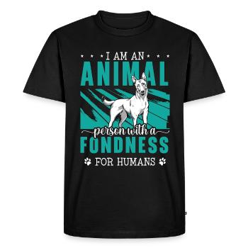Animal Welfare I Am An Animal Person Foster Parent - Men's Premium Organic T-Shirt - black - Front - Nico (187cm)