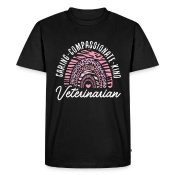 Veterinary Caring Compassionate Pet Vet Technician - Men's Premium Organic T-Shirt - black - Front - Nico (187cm)