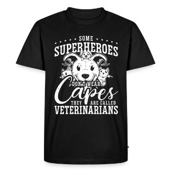 Veterinary Some Superheroes Don't Wear Vet Student - Men's Premium Organic T-Shirt - black - Front - Nico (187cm)