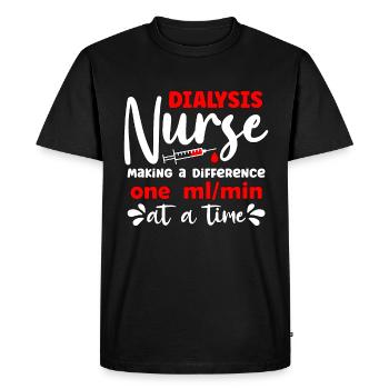 Technicien en dialyse Infirmière en dialyse rendant médicale - T-shirt Premium bio Homme - noir - Devant - Nico (187cm)