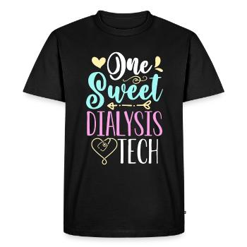 Technicien en dialyse Une infirmière douce technicien en dialyse - T-shirt Premium bio Homme - noir - Devant - Nico (187cm)