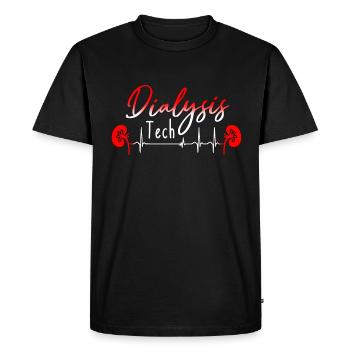Technicienne en dialyse Infirmière de l’hôpital Technicien en dialyse - T-shirt Premium bio Homme - noir - Devant - Nico (187cm)