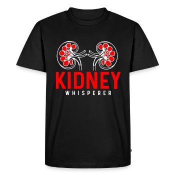 Technicienne en dialyse Infirmière médicale chuchoteuse des reins - T-shirt Premium bio Homme - noir - Devant - Nico (187cm)