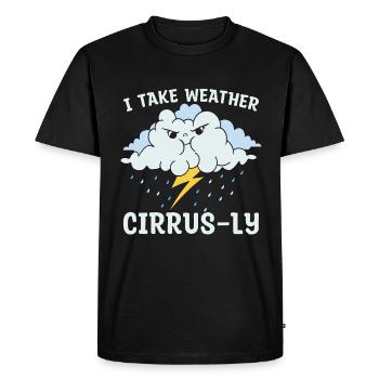 Météorologie I Prendre Météorologue Prévisions Météo - T-shirt Premium bio Homme - noir - Devant - Nico (187cm)