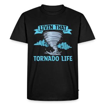 Tornadoes Living That Tornado Life Storm Hunter - Men's Premium Organic T-Shirt - black - Front - Nico (187cm)