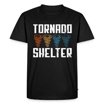 Tornades Tornado Shelter Hurricane Tornado Chaser - T-shirt Premium bio Homme - noir - Devant - Nico (187cm)