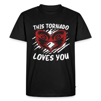 Tornadoes This Tornado Loves Storms Tornado Chaser - Men's Premium Organic T-Shirt - black - Front - Nico (187cm)
