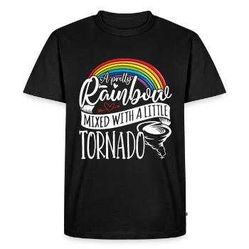 Tornadoes A Pretty Rainbow Mixed Natural Disaster - Men's Premium Organic T-Shirt - black - Front - Nico (187cm)