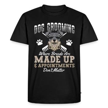 Toiletteur pour animaux de compagnie toilettage de chien Où toiletteur de salon pour animaux de compagnie - T-shirt Premium bio Homme - noir - Devant - Nico (187cm)