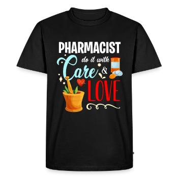 Technicien en pharmacie Pharmacien Faites-le avec des médicaments - T-shirt Premium bio Homme - noir - Devant - Nico (187cm)