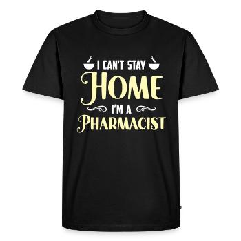 Technicien en pharmacie Je ne peux pas rester à la maison Soins de santé - T-shirt Premium bio Homme - noir - Devant - Nico (187cm)