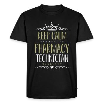Pharmacy Technician Keep Calm And Let Health Care - Men's Premium Organic T-Shirt - black - Front - Nico (187cm)