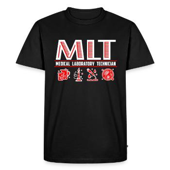 Technicien de laboratoire Médical Science de laboratoire Médical - T-shirt Premium bio Homme - noir - Devant - Nico (187cm)
