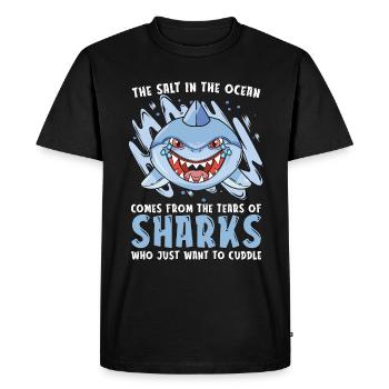 Biologie marine Le sel dans l’océan Animaux marins - T-shirt Premium bio Homme - noir - Devant - Nico (187cm)