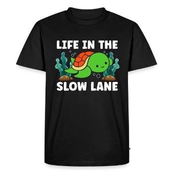 Biologie marine La vie dans la science sous-marine lente - T-shirt Premium bio Homme - noir - Devant - Nico (187cm)